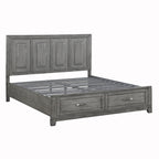 1450K-1EK* Eastern King Platform Bed with Footboard Storage