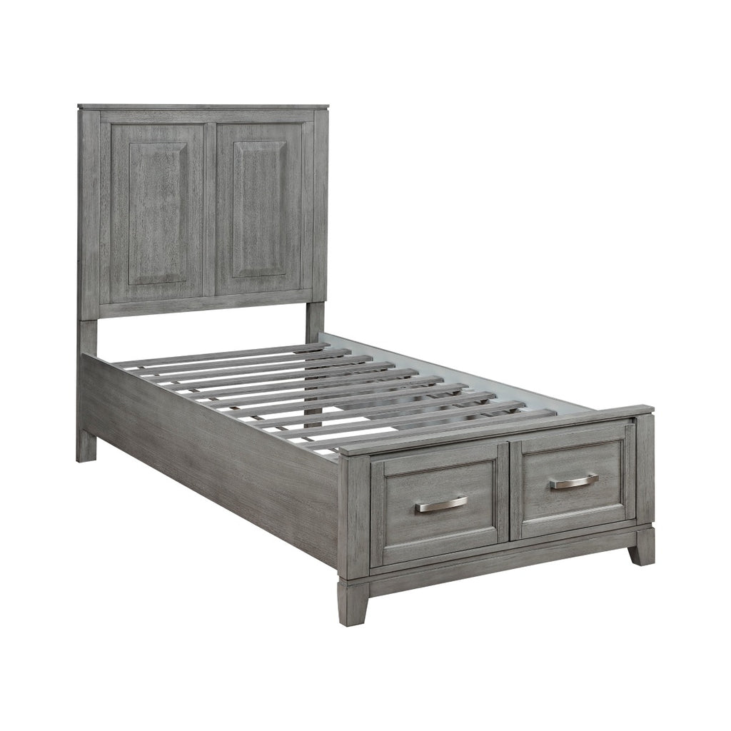 1450T-1* Twin Platform Bed with Footboard Storage