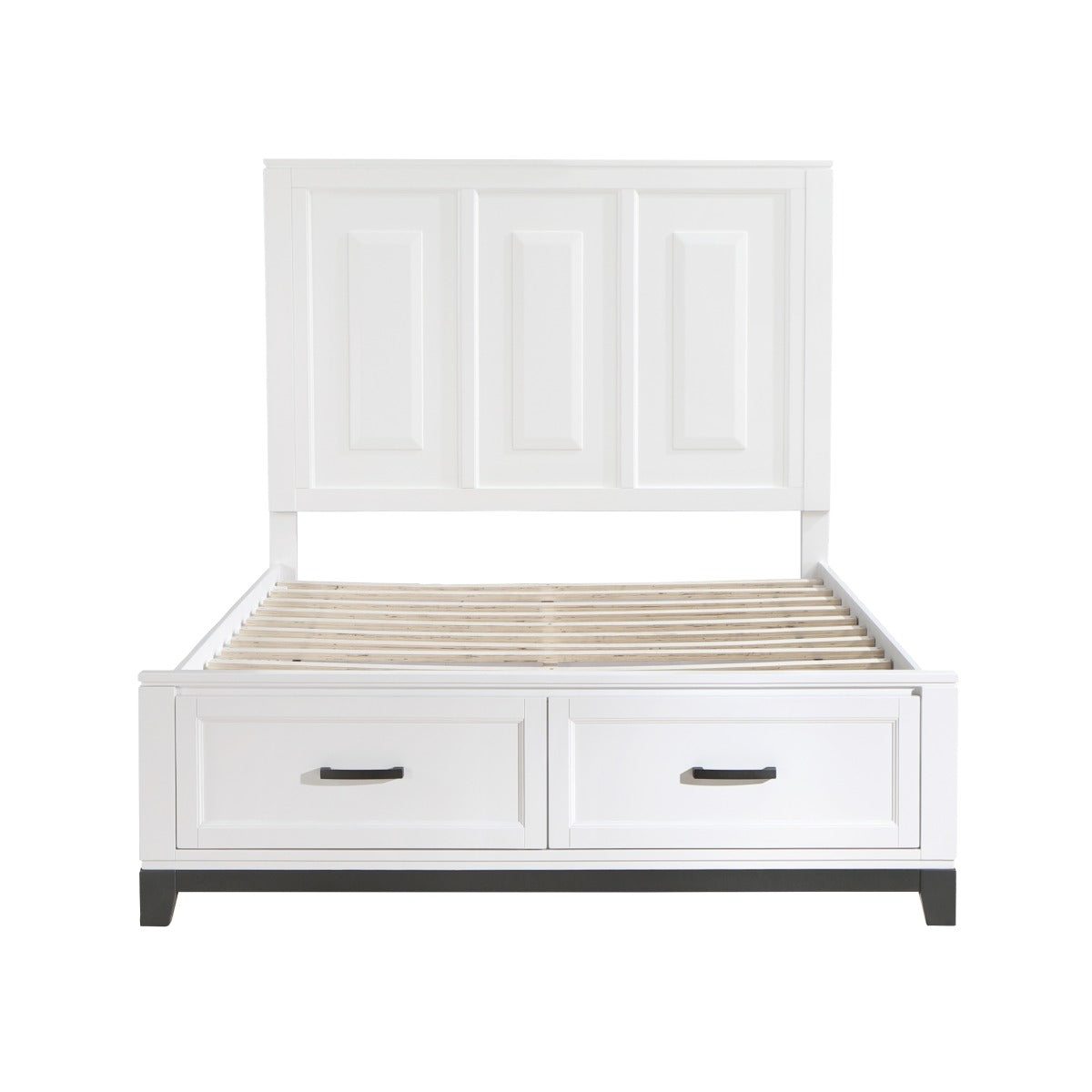 1450WH-1* Queen Platform Bed with Footboard Storage