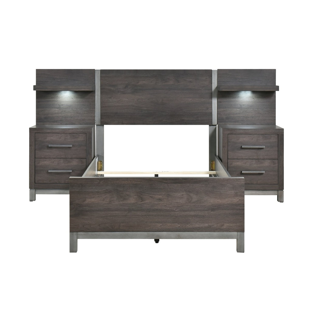 1577DGT-1*WB 5pc Set Twin Wall Bed (TB+2NS+2NS-P)