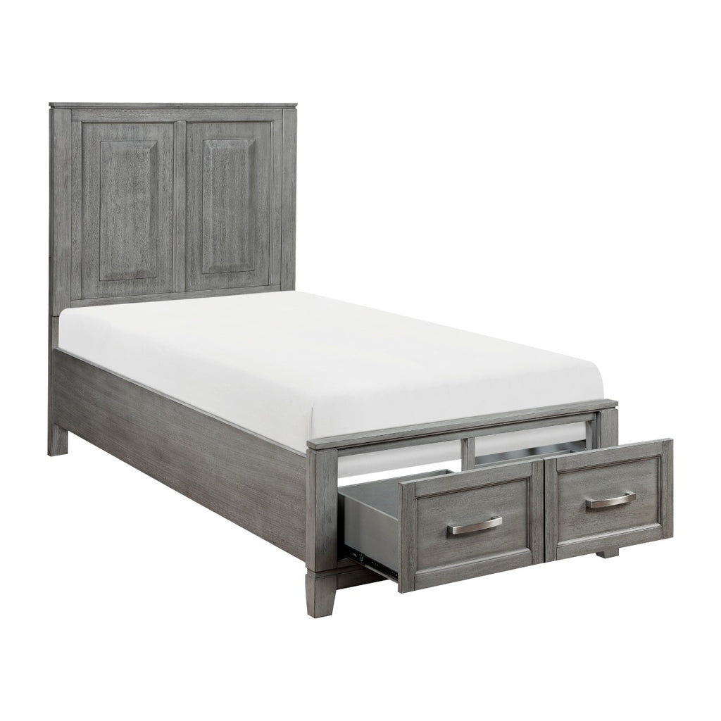 1450T-1* Twin Platform Bed with Footboard Storage