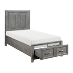 1450T-1* Twin Platform Bed with Footboard Storage