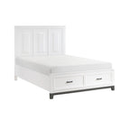1450WH-1* Queen Platform Bed with Footboard Storage