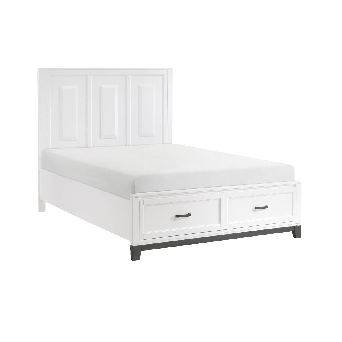 1450WH-1* Queen Platform Bed with Footboard Storage