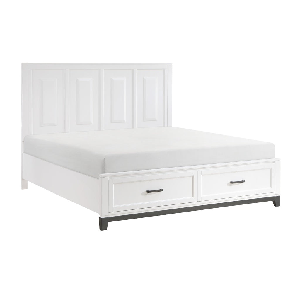 1450WHK-1EK* Eastern King Platform Bed with Footboard Storage