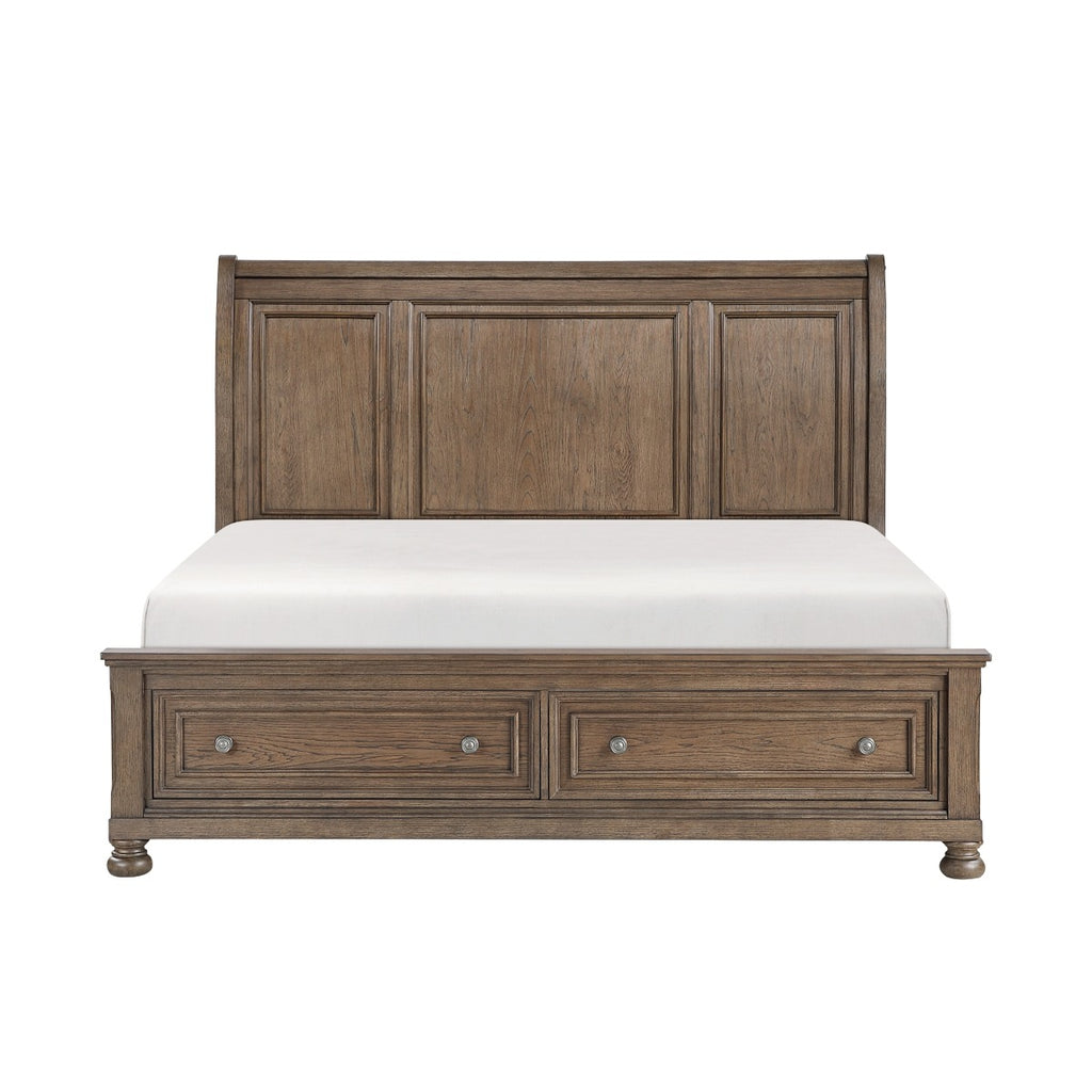 2259BR-1* Queen Platform Bed with Footboard Storage