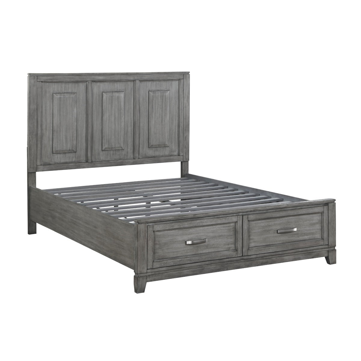 1450-1* Queen Platform Bed with Footboard Storage