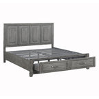 1450K-1EK* Eastern King Platform Bed with Footboard Storage