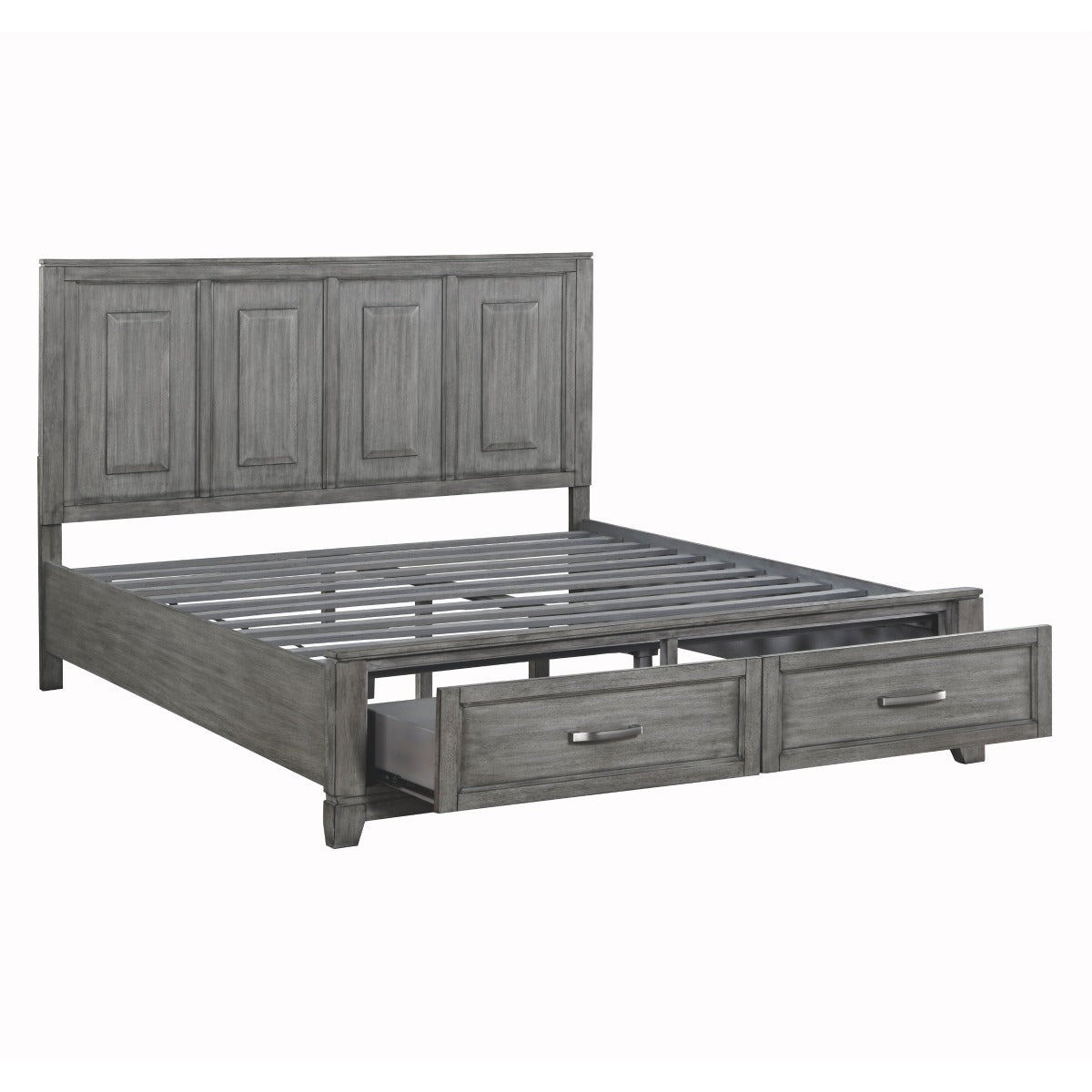 1450K-1EK* Eastern King Platform Bed with Footboard Storage