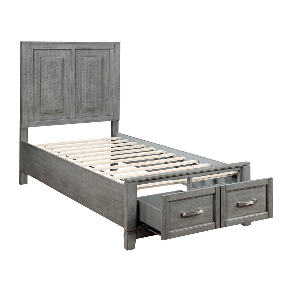 1450T-1* Twin Platform Bed with Footboard Storage