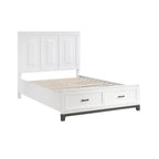 1450WH-1* Queen Platform Bed with Footboard Storage