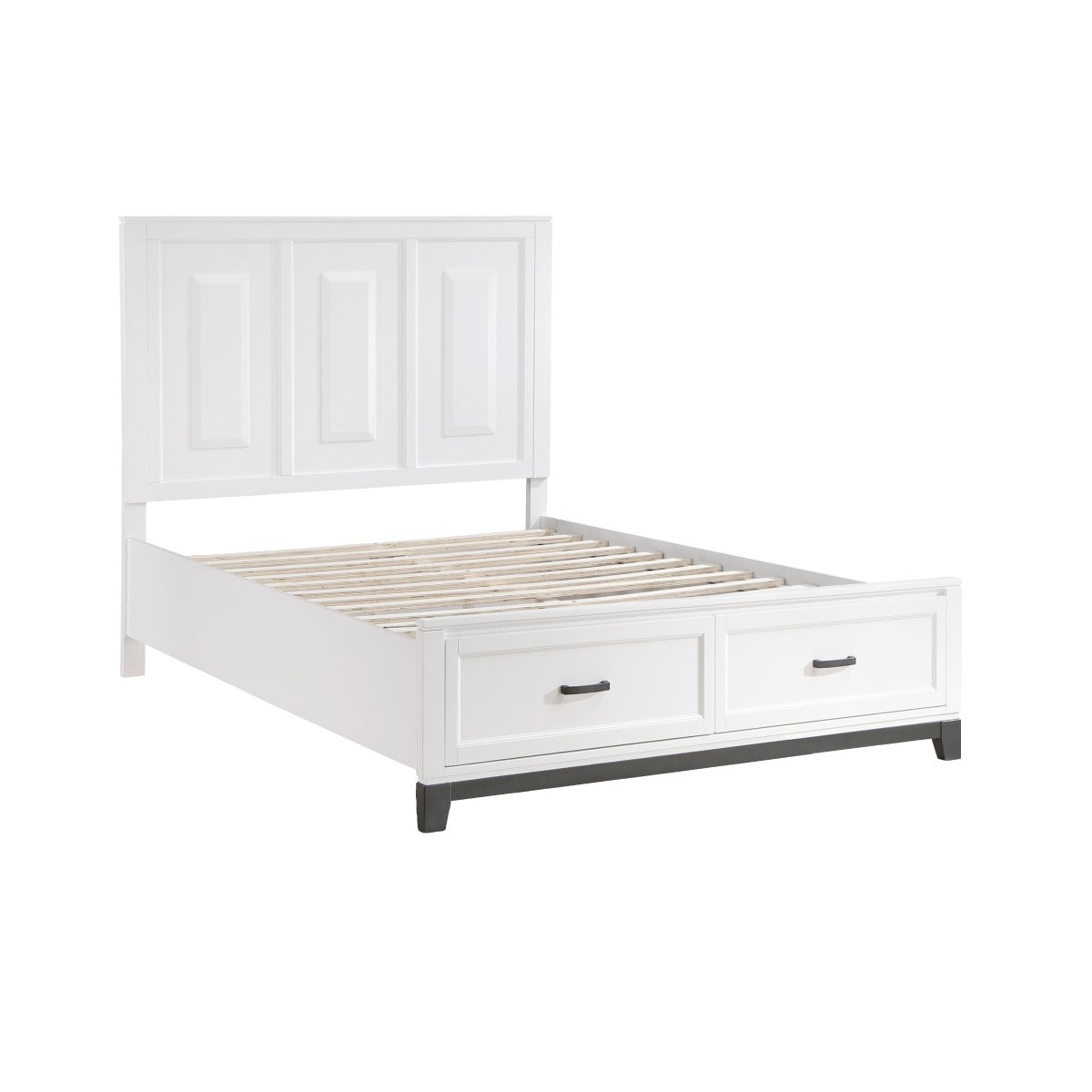 1450WH-1* Queen Platform Bed with Footboard Storage