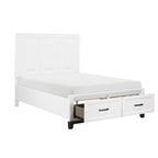 1450WHF-1* Full Platform Bed with Footboard Storage