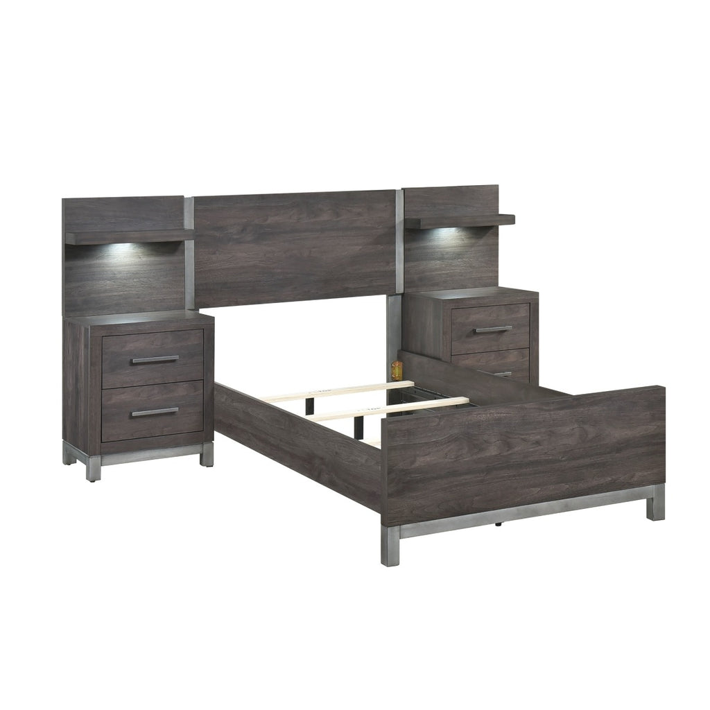 1577DGT-1*WB 5pc Set Twin Wall Bed (TB+2NS+2NS-P)