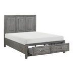 1450-1* Queen Platform Bed with Footboard Storage