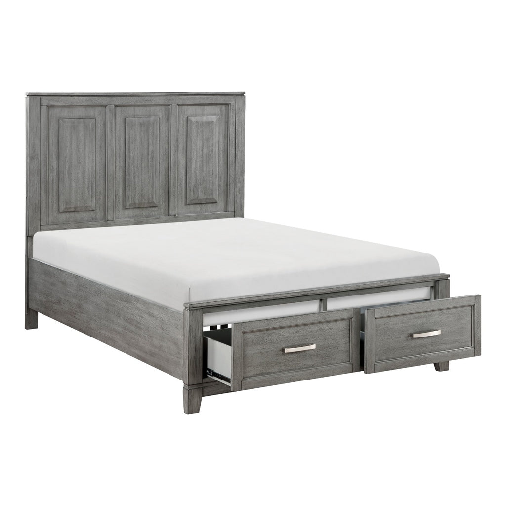 1450F-1* Full Platform Bed with Footboard Storage
