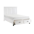 1450WH-1* Queen Platform Bed with Footboard Storage