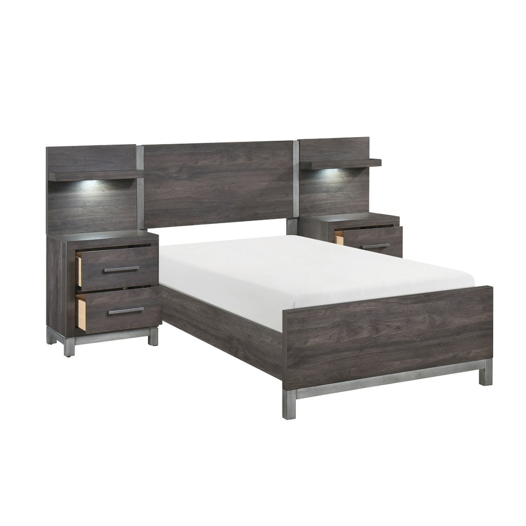1577DGT-1*WB 5pc Set Twin Wall Bed (TB+2NS+2NS-P)