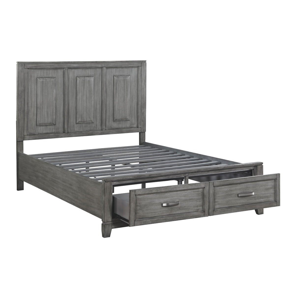 1450-1* Queen Platform Bed with Footboard Storage