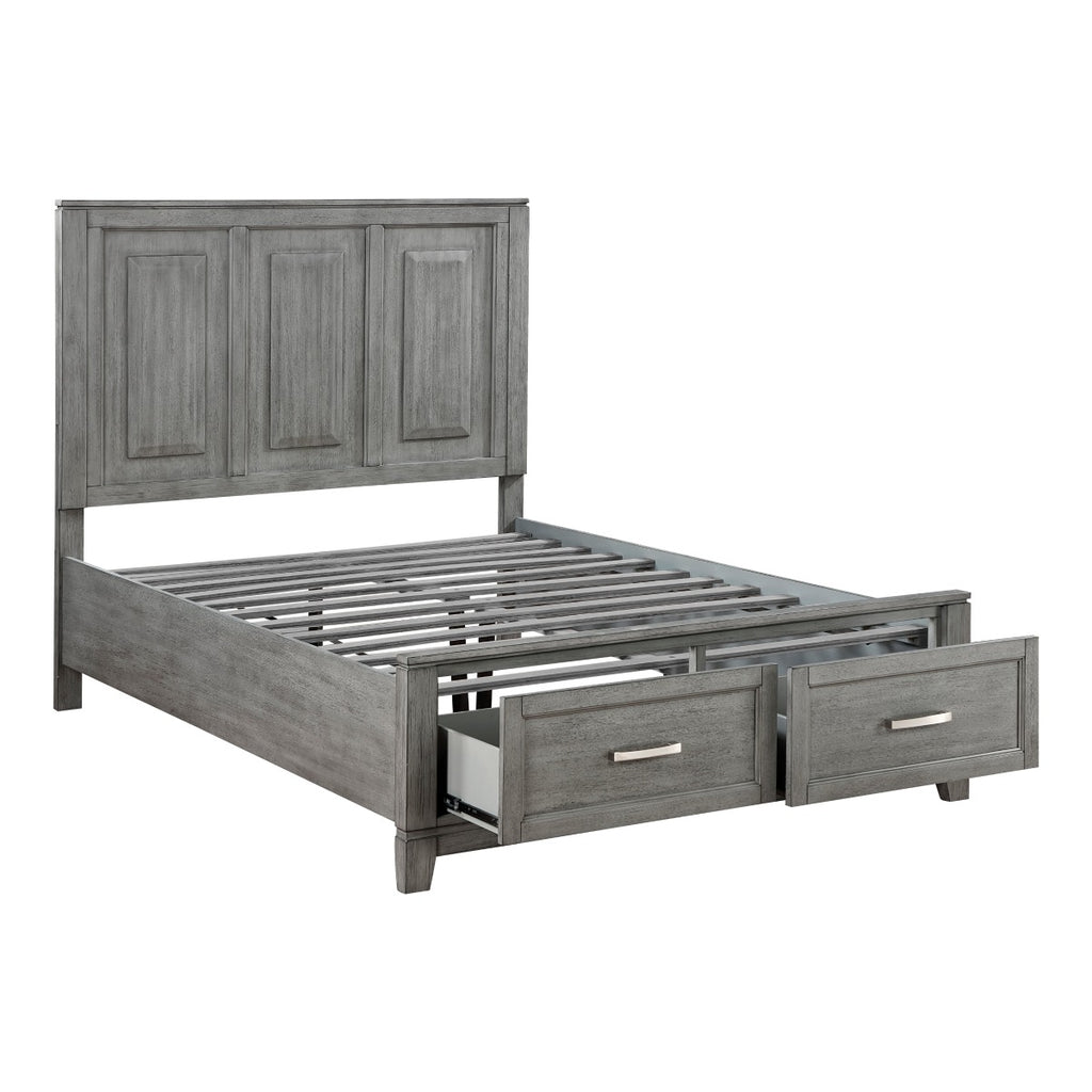 1450F-1* Full Platform Bed with Footboard Storage