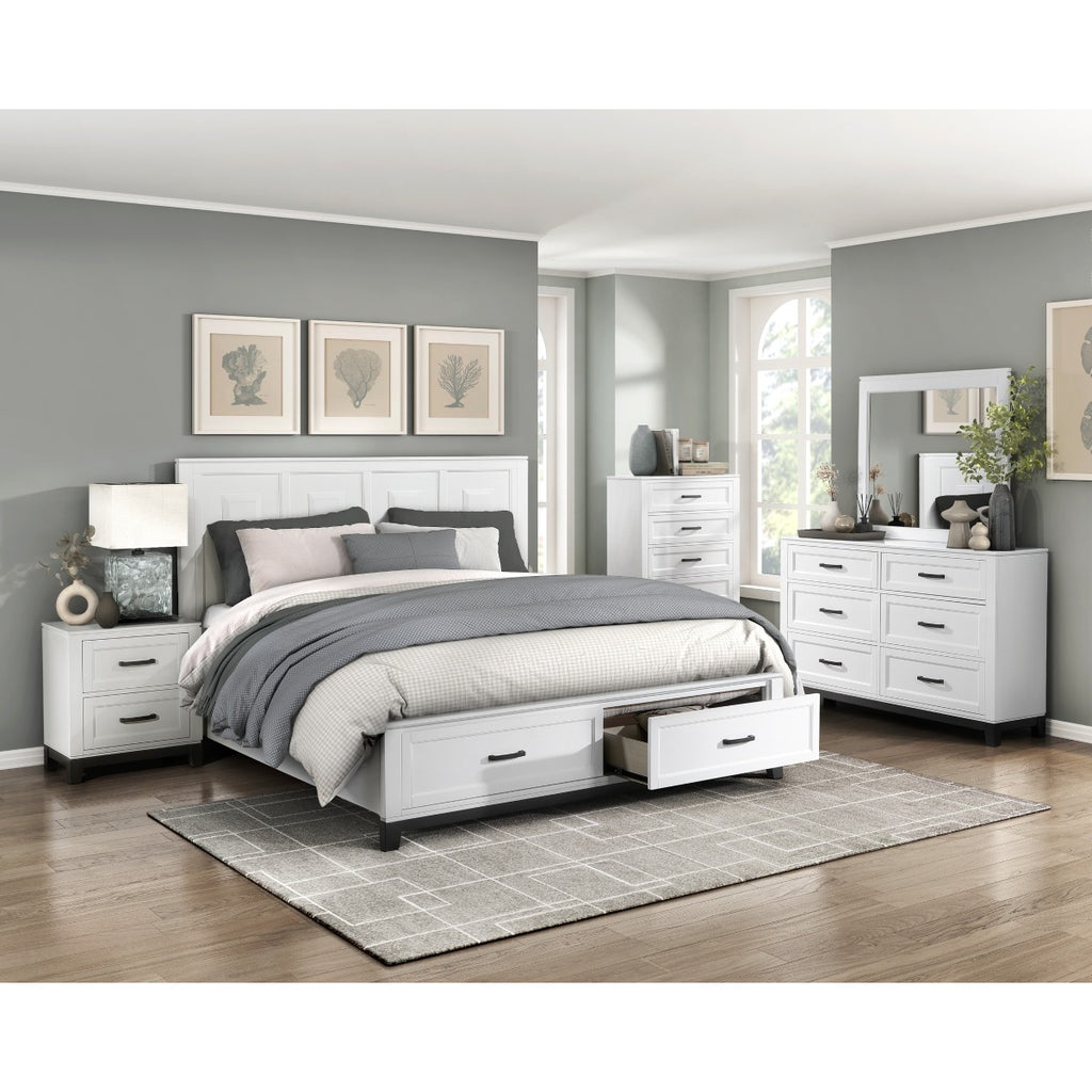 1450WHK-1EK* Eastern King Platform Bed with Footboard Storage
