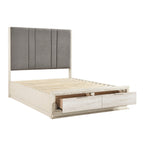 2391-1* Queen Platform Bed with Footboard Storage