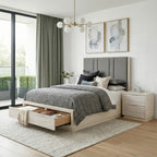 2391-1* Queen Platform Bed with Footboard Storage