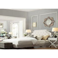E388BQ-1WL-2 QN PLATFORM BED IN CREAM LINEN