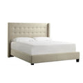 315BK-1BL(3A)_3K KING PLATFORM COLUMN BED IN BEIGE LINEN