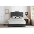 SH276KDGR-1 KING BED W/DARK GREY FABRIC