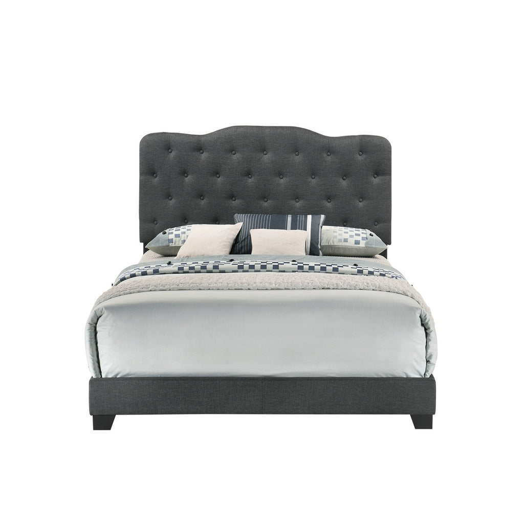 SH276KDGR-1 KING BED W/DARK GREY FABRIC