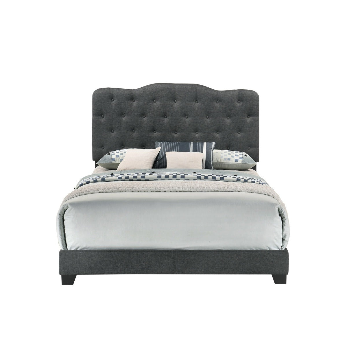 SH276KDGR-1 KING BED W/DARK GREY FABRIC