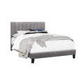 SH281KGRY-1 CHANNEL KING PLATFORM BED W/GREY FABRIC