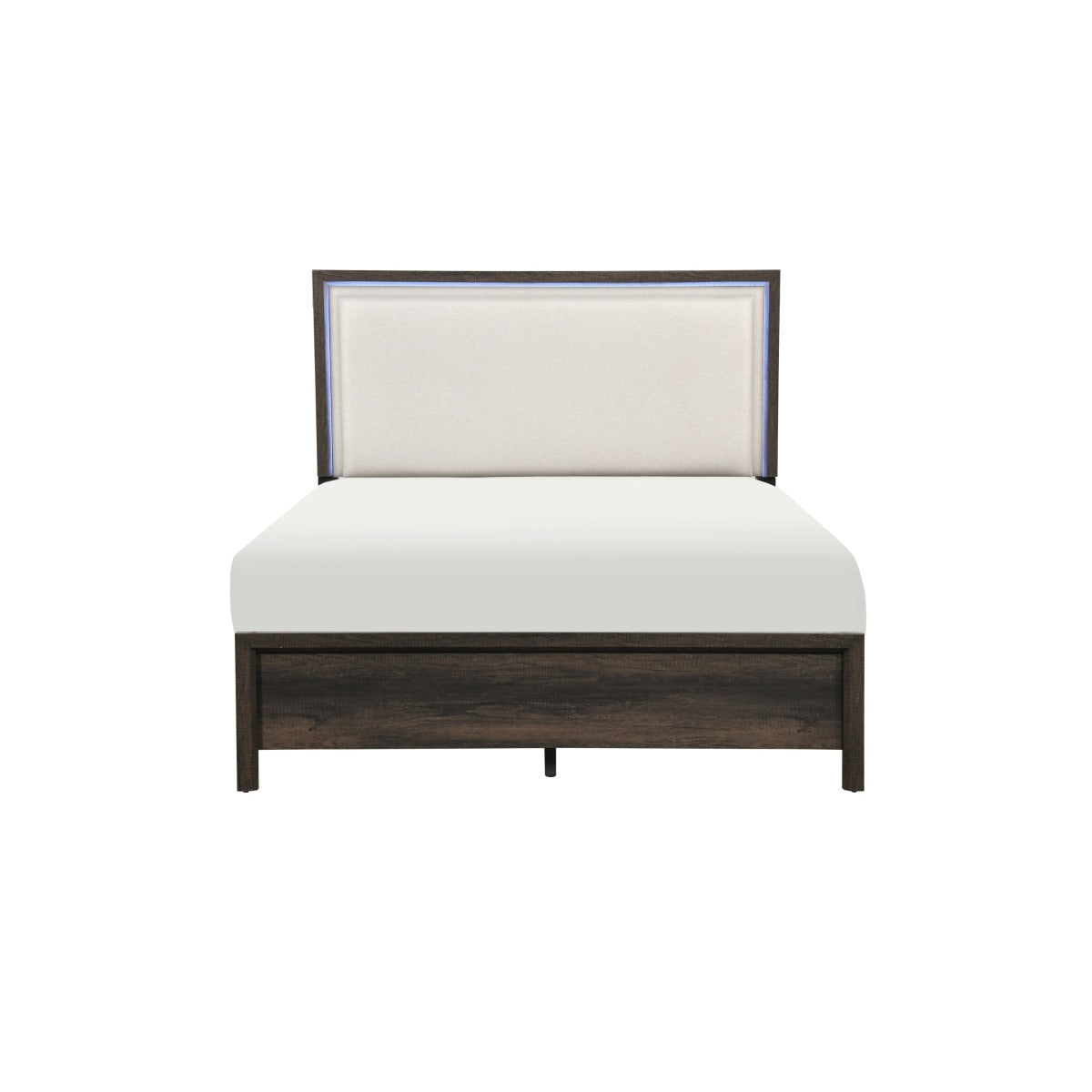 SH2105K-1EK* KING UPHL BED W/ LED, CHERRY