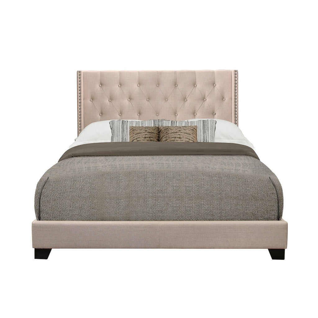 SH215KBGE-1 KING BED W/BEIGE FABRIC