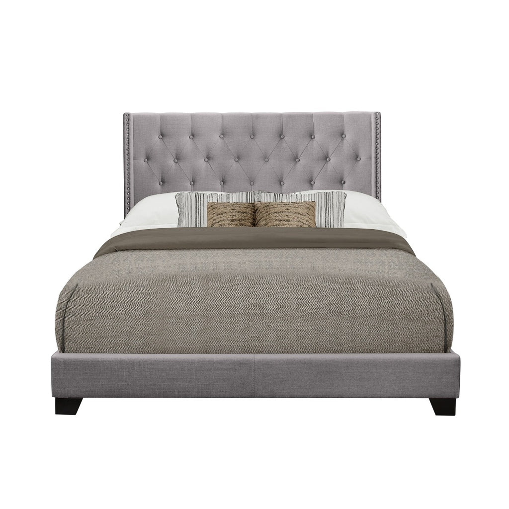 SH215KGRY-1 KING BED W/GREY FABRIC