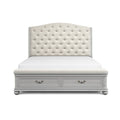 SH2318GYUP-1* QUEEN UPHL BED
