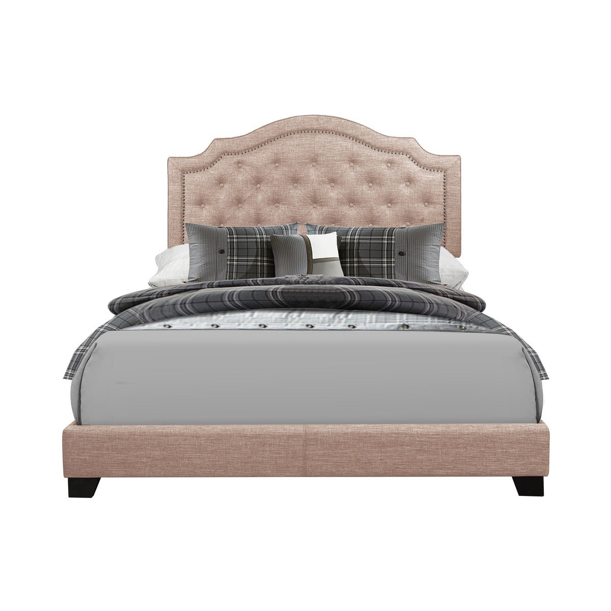 SH255KBGE-1 KING BED W/BEIGE FABRIC