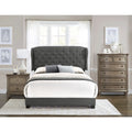 SH279KDGR-1 KING BED W/DARK GREY FABRIC