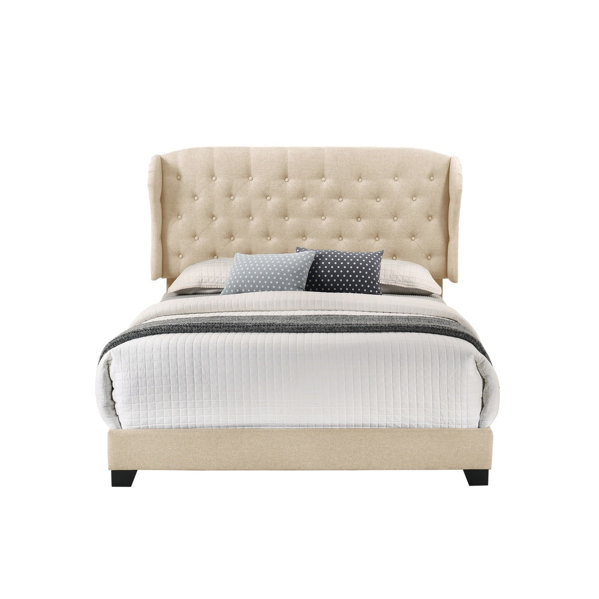 SH279TBGE-1 TWIN BED WITH BEIGE FABRIC