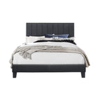 SH281KDGR-1 CHANNEL KING PLATFORM BED W/DARK GREY FABRIC