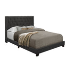 SH215KDGR-1 KING BED W/DARK GREY FABRIC