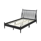 SH2225BLKF-1 FULL SPINDLE WOOD BED, MATTE BLACK FINISH