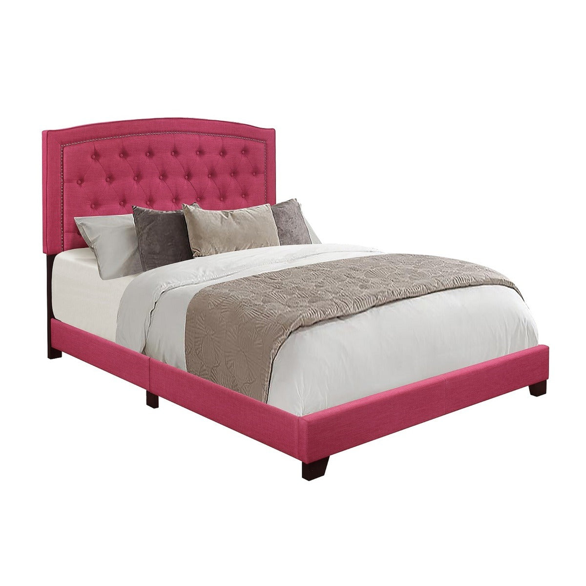 SH275KPNK-1 KING BED W/PINK FABRIC