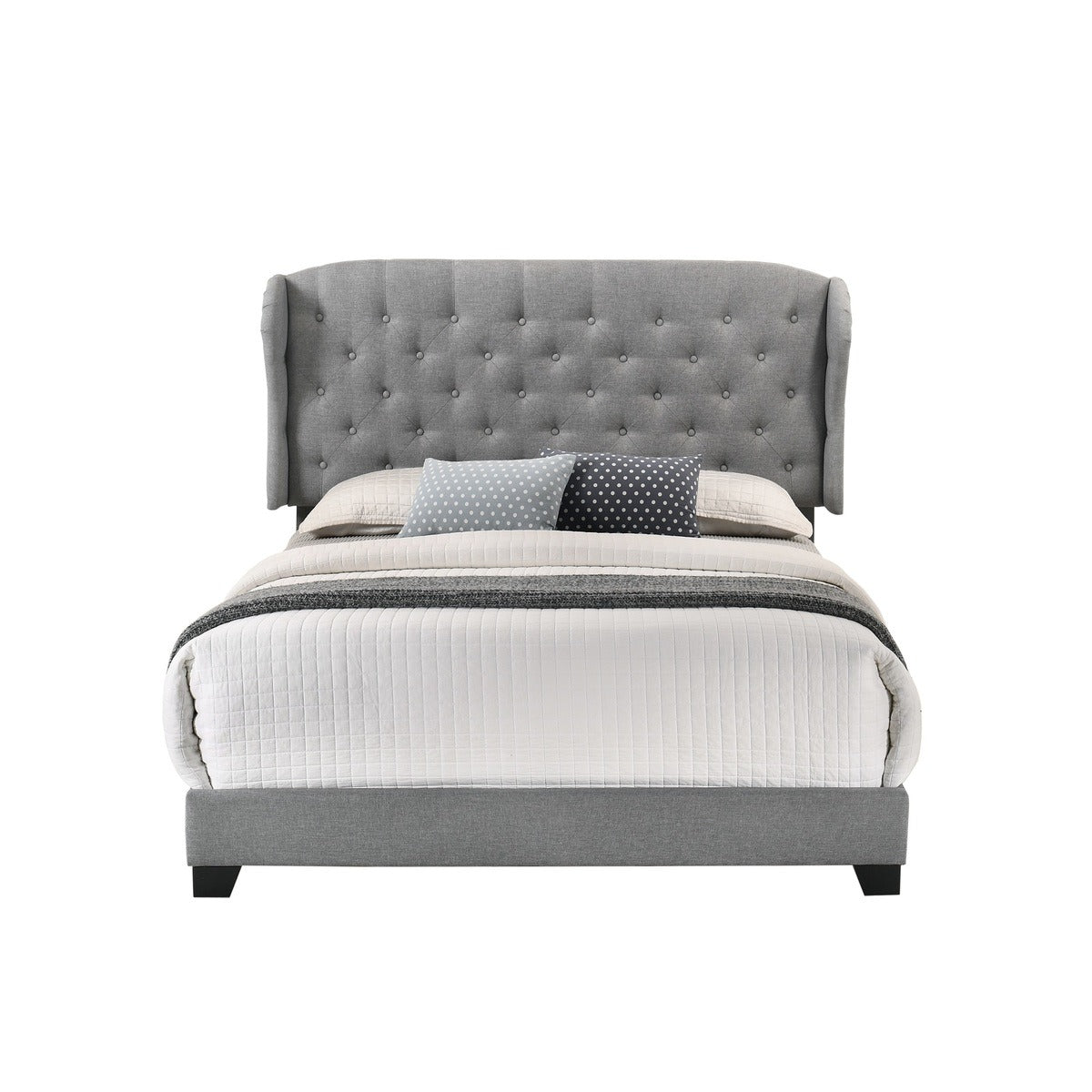 SH279TGRY-1 TWIN BED WITH GREY FABRIC