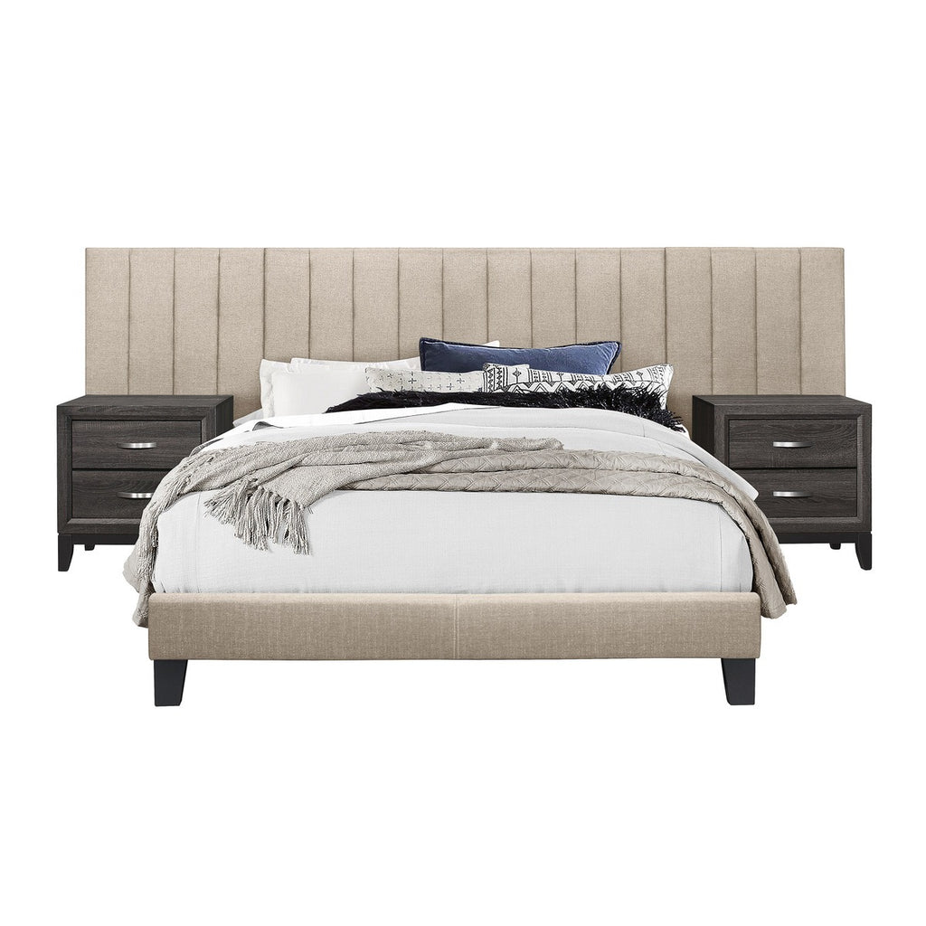 SH281BGE-1*PN QUEEN WALL BED WITH 2 PANELS, BEIGE