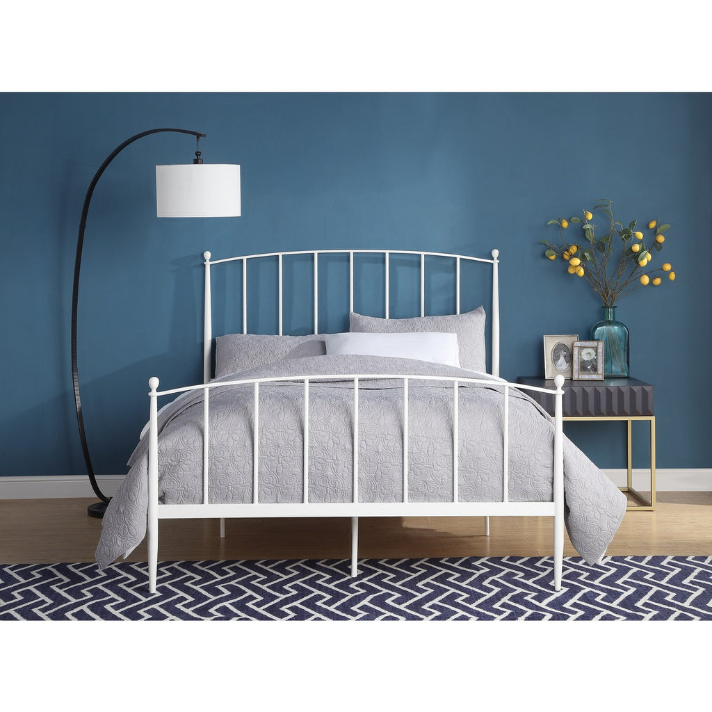 SH2017WH-1 QUEEN SIZE METAL BED, WHITE