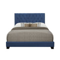 SH215BLU-1 QUEEN BED W/BLUE FABRIC