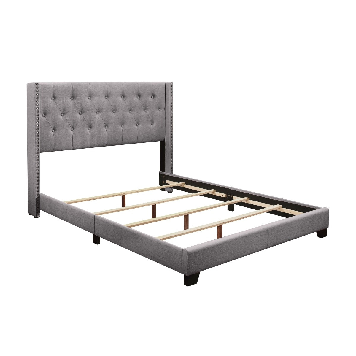SH215KGRY-1 KING BED W/GREY FABRIC