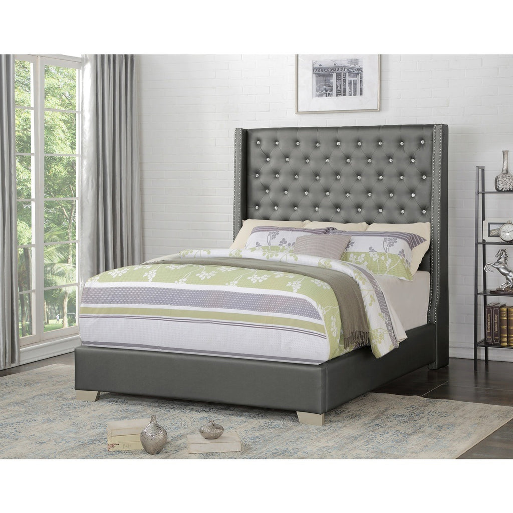SH228K-1* UPHL PU EK BED, SILVER